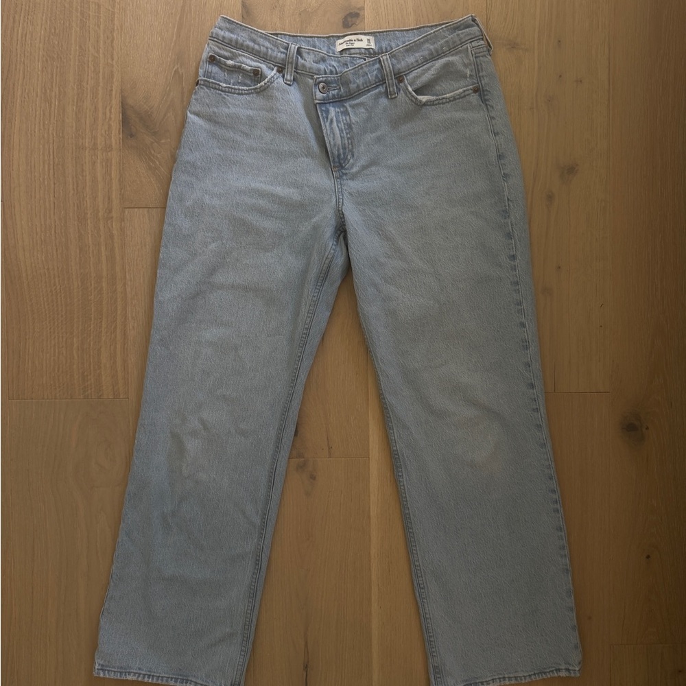 Abercrombie & Fitch Light Blue Women's Baggy Jeans